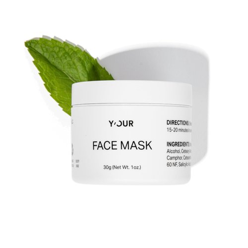 Y’OUR Purifying Detox Face Mask - Blackhead, Whiteheads & Pores Remover, Anti-Acne & Pimple, Cleansing & Exfoliating Care, for Hydrating & Glowing Skin, with Salicylic Acid & Bentonite Clay