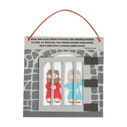 Fun Express Paul & Silas in Prison Craft Kit - Crafts for Kids and Fun Home Activities - VBS Vacation Bible School Supplies/Decor