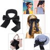 5 Pieces Wig Grip Band Edge Wrap Satin Headbands Non Slip Hair Wraps Silk Scarf Headband for Makeup/Facial/Sport/Yoga (Black)
