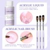 Saviland Acrylic Nail Kit: Professional Acrylic Nail Kit 15g Clear/White/Pink Acrylic Powder nail Kits Acrylic with Everything Monomer Liquid Acrylic Nail Brush Nail Forms Dappen Dish Gift Set