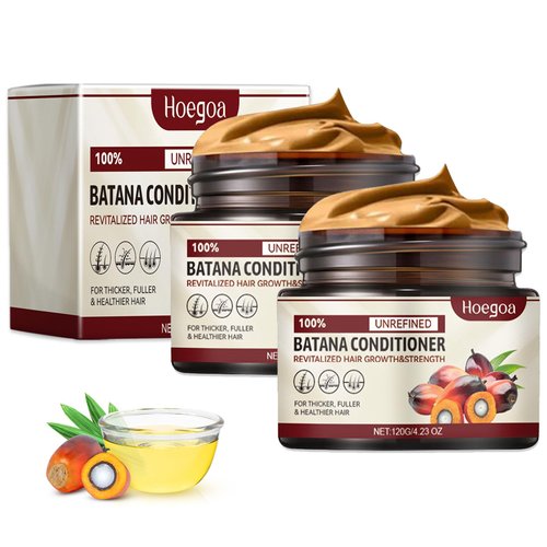 Batana Hair Oil 2PCS - 100% Organic Raw Oil, Prevents Dry Hair & Hair Loss for All Hair Types