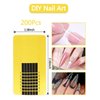 200 PCS Nail Forms for Acrylic Nails, Rectangle Acrylic Nail Forms, Nail Extension Form Guide Sticker for Polygel, Gel Nails Art Paper Form for Builder Gel