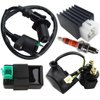 Ignition Coil Solenoid Relay Voltage Regulator 5-PIN CDI Box Spark Plug for 50cc 70cc 90cc 110cc 125cc ATV Go Kart Dirt Bike Pit Bike by TOPEMAI