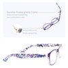 OLOMEE Reading Glasses Women +2.00 Floral Print Square Women's Readers Cheaters Glasses 5 Pack W/Spring Hinge Lightweight Comfortable Fit
