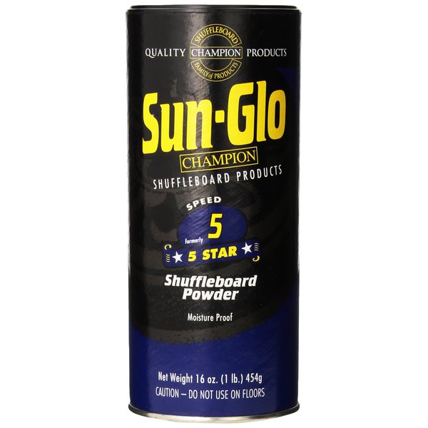 Sun-Glo Speed 5 (5-Star Wax) Shuffleboard Table Powder, 16 oz. Can