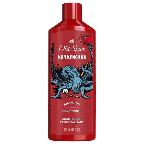 Old Spice Krakengard 2 in 1 Shampoo and Conditioner for Men, 13.5 OZ (Package May Vary)