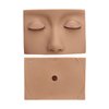 Lash Mannequin Head, Silicone Lash Extension Supplies with 3 Pairs Replaced Eyelid, Removable Realistic Eyelids with Eyelash Mannequin for Lash Practice, Makeup Eyelash Extensions (Light Brown)