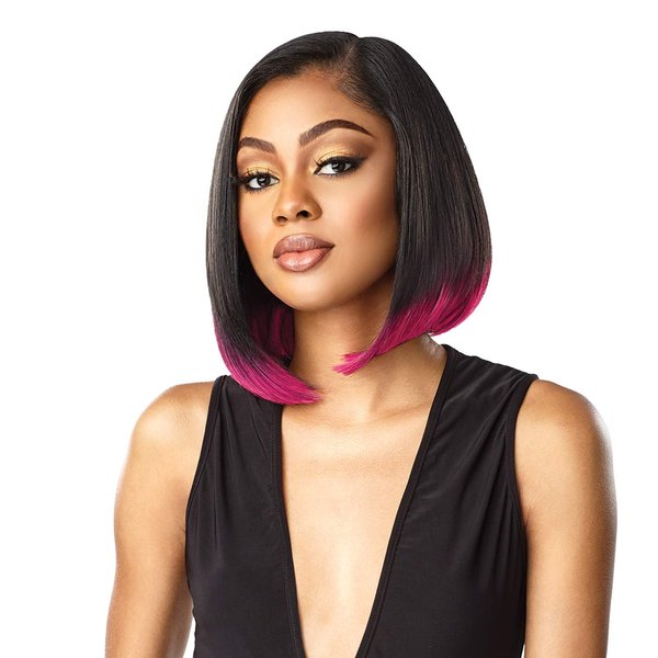 Sensationnel Vice Lace Front Wigs - Vice Unit 3 5 inch Deep part synthetic wig preplucked hairline HD Lace frontal with babyhair – VICE Unit 3 (LT613/PINK)