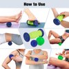Plantar Fasciitis Roller Foot Massage Ball-Foot Ball Roller Massager Set,Massage Balls and Foot Roller for Plantar Fasciitis Relief | Trigger Point Therapy(1 Foot Massage Roller+2 Spiky Massage Balls)
