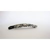 Generic Slim black creme and beige marbled banana hair claw clip for fine hair
