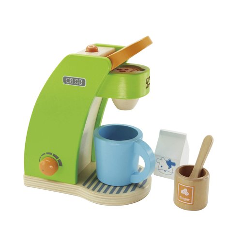 Hape Wooden Coffee Maker Kitchen Set with Accessories| Pretend Play Toy Set for Preschoolers Ages 3 Years & Up