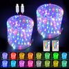 GLPE LED Rope Lights with USB Powered, 2 Pack X 33Ft 100 LED String Lights Indoor Outdoor with Remote,16 Color Changing Fairy Tube Lights for Bedroom Garden Party Wedding Christmas