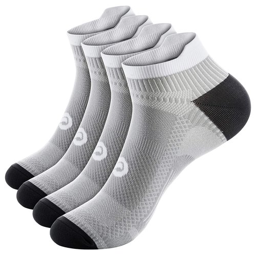 PAPLUS Compression Socks No Show Plantar Fasciitis Sock for Men and Women, Best Low Cut Athletic Running Socks Arch Support Ankle Socks for Plantar Fasciitis, Cycling, Athletic, Gym