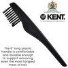 Kent Hair Brush Cleaning Tool and Hairbrush Cleaner Rake Tool for Brush Hair Remover, Hair Brush Cleaner, and Hair Brush Rake for Removing Hair and Dandruff from Brushes, Combs and Grooming Tools