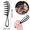 WLLHYF 2 Piece Wide Tooth Comb Curling Shark Combs Hair Styling Accessories Professional Salon Afro Coarse Comb Anti-Static Durable Hairdressing Tool for Men Women Styling Black