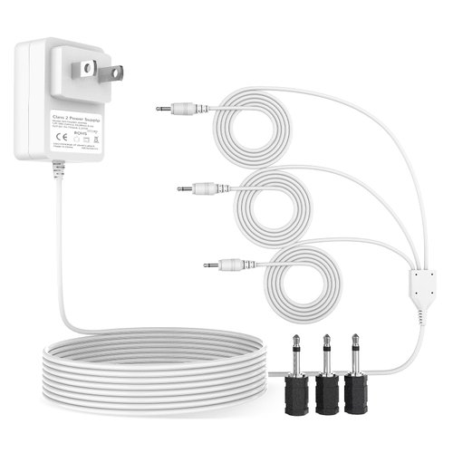 3v dc Adapter for Department 56 Accessories Village AC/DC Power Adapter, with 3 Black Selectable Plugs