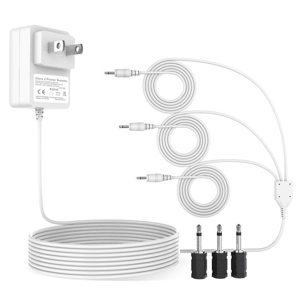 3v dc Adapter for Department 56 Accessories Village AC/DC Power Adapter, with 3 Black Selectable Plugs