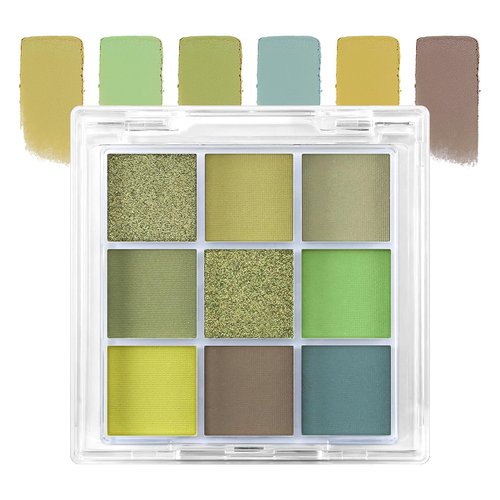 9 Colors Matte Colorful Eyeshadow Makeup Palette,Waterproof Shimmer Eye Shadow Makeup Palette,Highly Pigmented Long Lasting Nude Glitter Eyeshadow Palette for Women