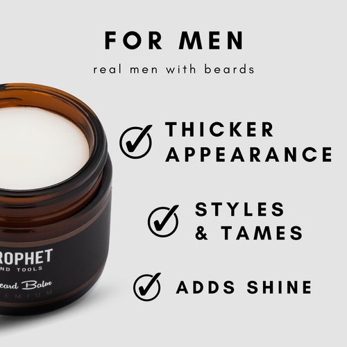 2023 FAVOURITE* Styling Beard Balm, Organic and Moisturizing Beard Butter with 12hr Hold, Helps with a Thicker Beard Appearance, Works with All Hair Colors, Reduces Skin Irritation & Flaking, 60g