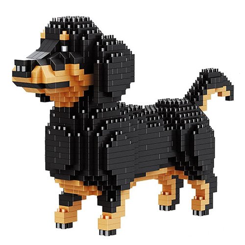 ISeeSee Mini Dog Building Blocks Pet Building Toy Bricks Micro Mini Blocks 3D Puzzle Building Blocks Set Toys Gifts for Kids or Adult (Dachshunds 836PCS)