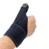 Reversible Thumb Splint - Thumb Spica Support Brace for BlackBerry Thumb, Trigger Finger, Pain Relief, Arthritis, Sprains, Strains, Carpal Tunnel & Trigger Thumb Immobilizer - Wrist Strap (Black)