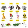 Jellydog Toy Mini Building Blocks Animals,Party Favors for Kids,12 in 1 Stem Toys Building Sets, Assorted Mini Animals Building Blocks Sets for Goodie Bags, Prize,Cake Topper