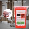Disposal Blade Container, Strong Sealing Shaving Knife Blade Disposal Collect Box Safety Razor Case for Men Barbershop Hair Salon(Red)