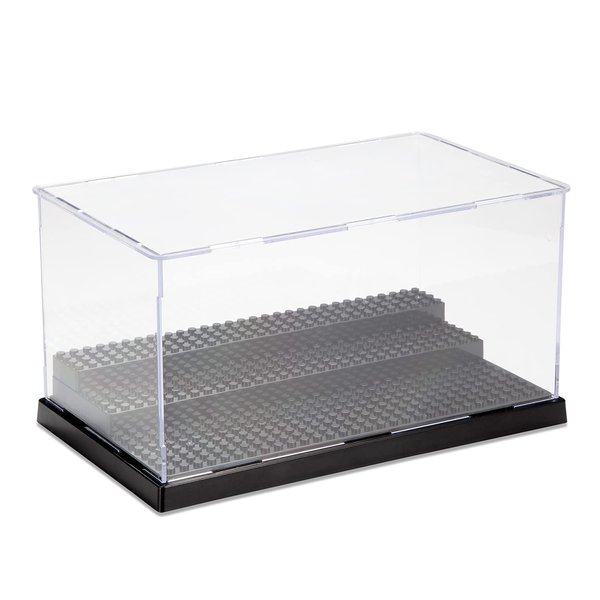 Hensgaukt Figure Display case Box Suitable for Lego Minifigures Series Figure Blocks Toys Acrylic Dustproof Showcase Base