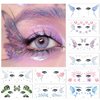 JoyfulGlam Glitter Fairy Makeup Kit Accessories For Women Butterfly Face Temporary Tattoos Stickers For Eyes Princess Rave Party Favors Gifts