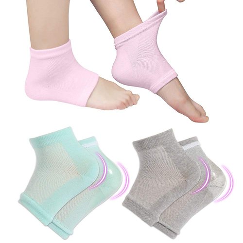 Codream Vented Moisturizing Socks Lotion Gel for Dry Cracked Heels, Spa Gel Socks Humectant Moisturizer Heel Balm Foot Treatment Care Heel Softener Compression (3 Pairs)