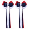 Patriotic Hair Bows with Long Ribbon Tails for Teen Toddler Girls Red White Blue Alligator Clips Cheer Barrettes Grips Women July Fourth outfit Accessories Kids Back School Gift