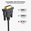 DteeDck DVI Cable 6ft, DVI to DVI-D Cables, 24+1 Dual Link DVI Cord Male to Male for Monitor Computer PC Desktop Projector Display and More