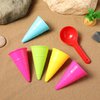Toyvian 1 Set 6pcs Toys for Children Beach Toy Kids Beach Toys Sand Scoop and Cone Scoop Cones Children Ice Cream Cones Sand Childern Beach Toy Ice Cream Cup Toys Plastic Beach Toys, Random Color