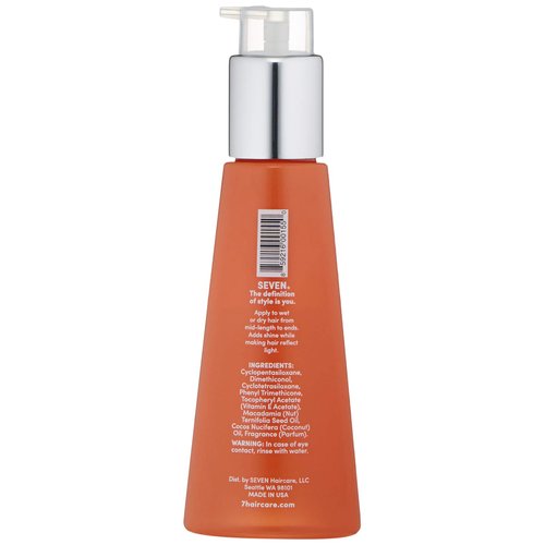 SEVEN Gazar Diamond Hair Serum for Frizzy and Damaged Hair Care, Anti Frizz, Smoothing, Shine Booster with Coconut & Macadamia Oil for All Hair Types, Adds Heat Protection, 3.2 fl oz