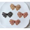 Lemeilleur 4 PCS Sparkly Rhinestone Bow Metal Hair Barrettes Crystal Bowknot Ponytail Holder French Side Hair Clips Hair Pins Hair Slide Stylish For Women Girl Hair Jewelry Accessories