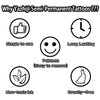 30 Sheets Semi-Permanent Tattoos for Women Inspirational Words Tattoo Stickers, Floral Rose Sunflower Body Dark Blue Fake Tattoos for Adult Men Kids, Lasting 1-2weeks Tiny Waterproof Tattoos (Words)