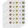 30-Pocket Coin Pages for Collectors, Standard 9-Hole Coin Collection Pages fit Most Binder, Coin Collecting Supplies, Coin Sleeves for Coin, Stamp, Badges etc (30 Pocket - 5 Sheets)