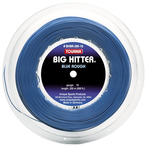 Tourna Big Hitter Blue Rough 16g Reel Maximum Spin Polyester Tennis String