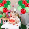 Gejoy Watermelon Balloons for Watermelon Party Decorations 10 Inch Red and Green Watermelon Latex Balloon for Summer Themed Birthday Baby Shower Wedding Party Decoration (48 Pieces)