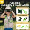 TOY Life Kids Explorer Kit with Kids Binoculars & Bug Catching Kit, 25Pcs Outdoor Toys Kids Camping Gear with Safari Costume,Hat,Compass,Bug Toys,Butterfly Kit,Bug Catcher for Kids, Gift for Kids 3+