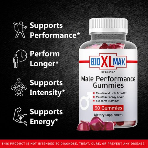 Bio XL Max Gummies - Official Bio XL Max Natural Support Maximum Energy Advanced Formula Gummys, BioXLMax Premium Advanced Formula for Overall Health & Wellness, 60 Gummies for 1 Month