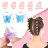 100 Pieces Butterfly Hair Clips Butterfly Clips for Hair 90s Girls Butterfly Clips Mini Hair Clips Butterfly with Box Mini Butterfly Clips Cute Clips Hair Accessories for Women (Jelly Color)