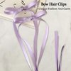 Bow Hair Clips,2 PCS Purple Hair Bows Tassel Hair Ribbons,Long Hair Bow Satin Hair Clip Ribbon Accessories for Women Valentine's Day (Purple)