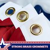 G128 – 2 Pack: USA Pleated Fan Flag, 3x6 Feet American USA Bunting Decoration Flags PRINTED Patriotic Stars & Stripes with Canvas Header and Brass Grommets