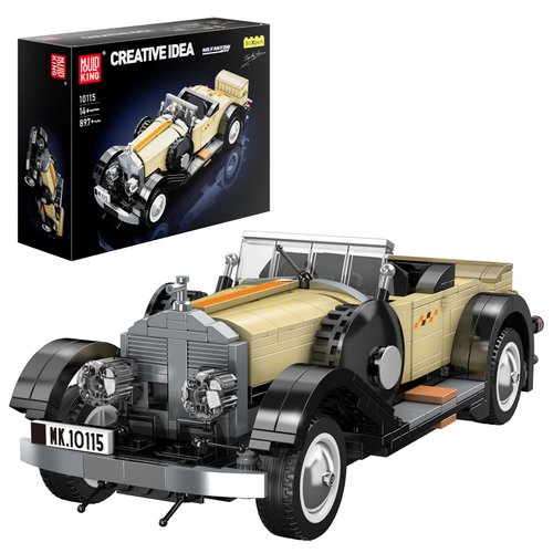 Mould King Vintage Car Toys Building Sets, Collectible Classic Antique Vehicle, Retro Car Model Build and Display, 10115 STEM Project Blocks Kits for Adults and Boys Girls Kids Aged 14+ (897 Pieces)