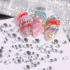 3D Mixed Sizes Clear Bubble Beads Nail Charms Jewelry, Transparent Semi-Circular Dewdrop Water Droplets Glass Bubble Balls Flatback Rhinestones Crystal Gems for Nails Supplies DIY Crafts Decorations