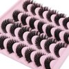 False Eyelashes Russian Strip lashes Cat Eye Eyelashes Faux Mink Lashes Fox Eye Fluffy Dramatic Fake Lashes Look Like Extension Eyelashes Long Strip Wispy Lashes14 Pairs