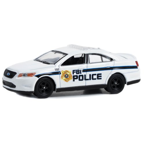 2013 Police Interceptor White FBI Police (Federal Bureau of Investigation Police) Hot Pursuit Special Edition 1/64 Diecast Model Car by Greenlight 43025C