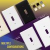 ENERLITES - FBA_8812-W-10PCS Toggle Light Switch Wall Plate, Size 2-Gang 4.50" x 4.57", Unbreakable Polycarbonate Thermoplastic, 8812-W-10PCS, White (10 Pack)