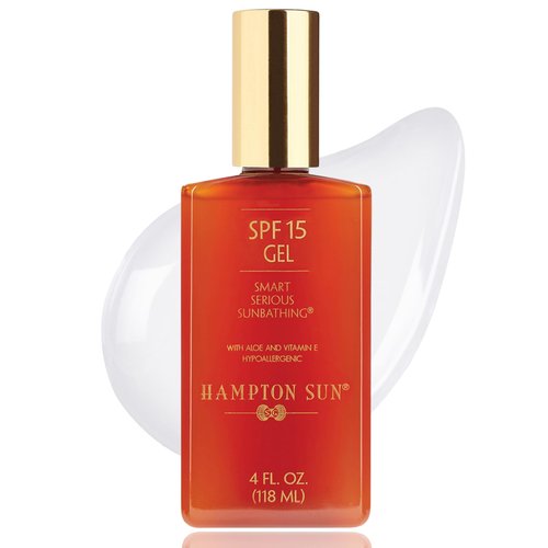 Hampton Sun SPF 15 Classic Sun Gel Ultra-Hydrating Luxury Sunscreen Gel Anti-Aging Antioxidant Blend of Jojoba Oil, Vitamin E + Aloe Vera Silky, Lightweight Finish Broad Spectrum UVA/UVB